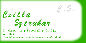 csilla sztruhar business card